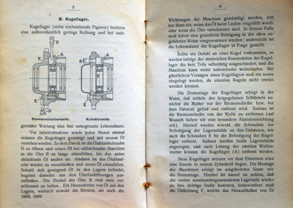 Felten & Guilleaume Lahmeyerwerke "Dynamomaschinen und Motoren" 1909 Owner Manual (1668)